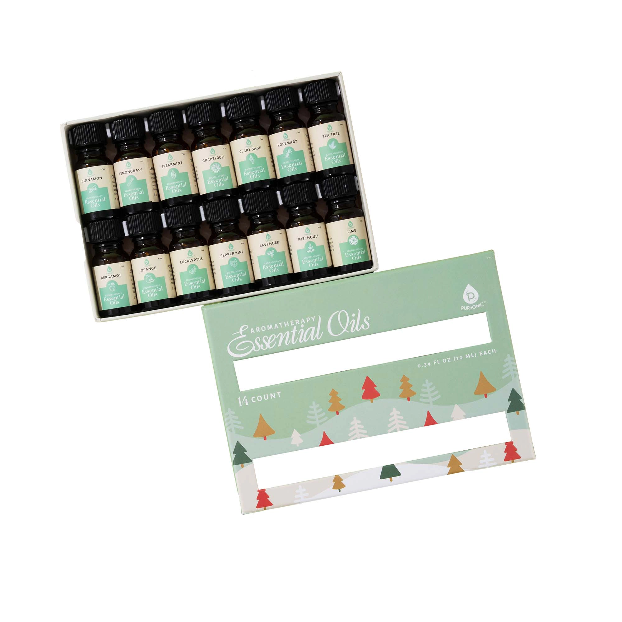 Pursonic Unisex Christmas Essential Oils Aromatherapy Gift Set