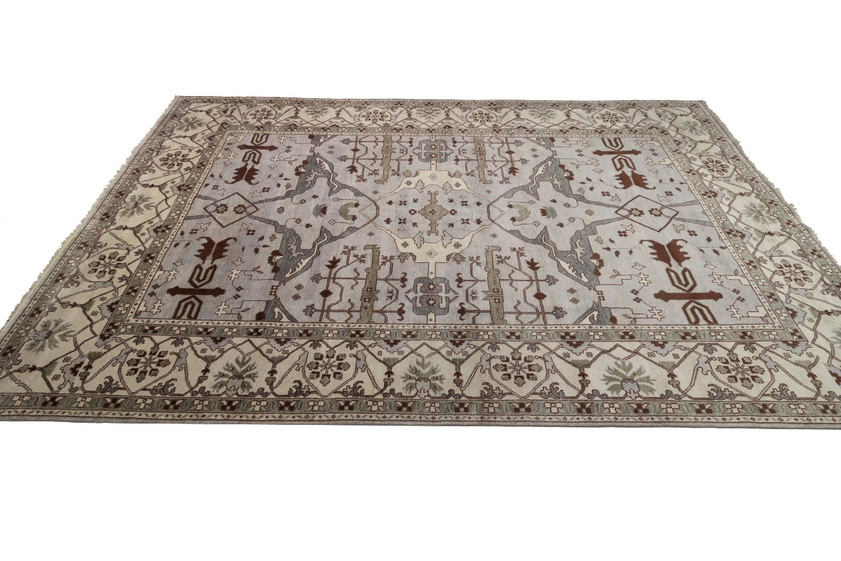 Magic Rugs Greige Floral 12X18 Oushak Oriental Rug