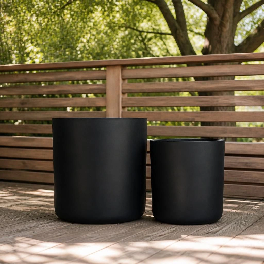 WOW PIONEER Durable Round Outdoor Planter