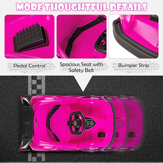 Hivvago 6V Kids Ride On Go Cart With Remote Control And Safety Belt