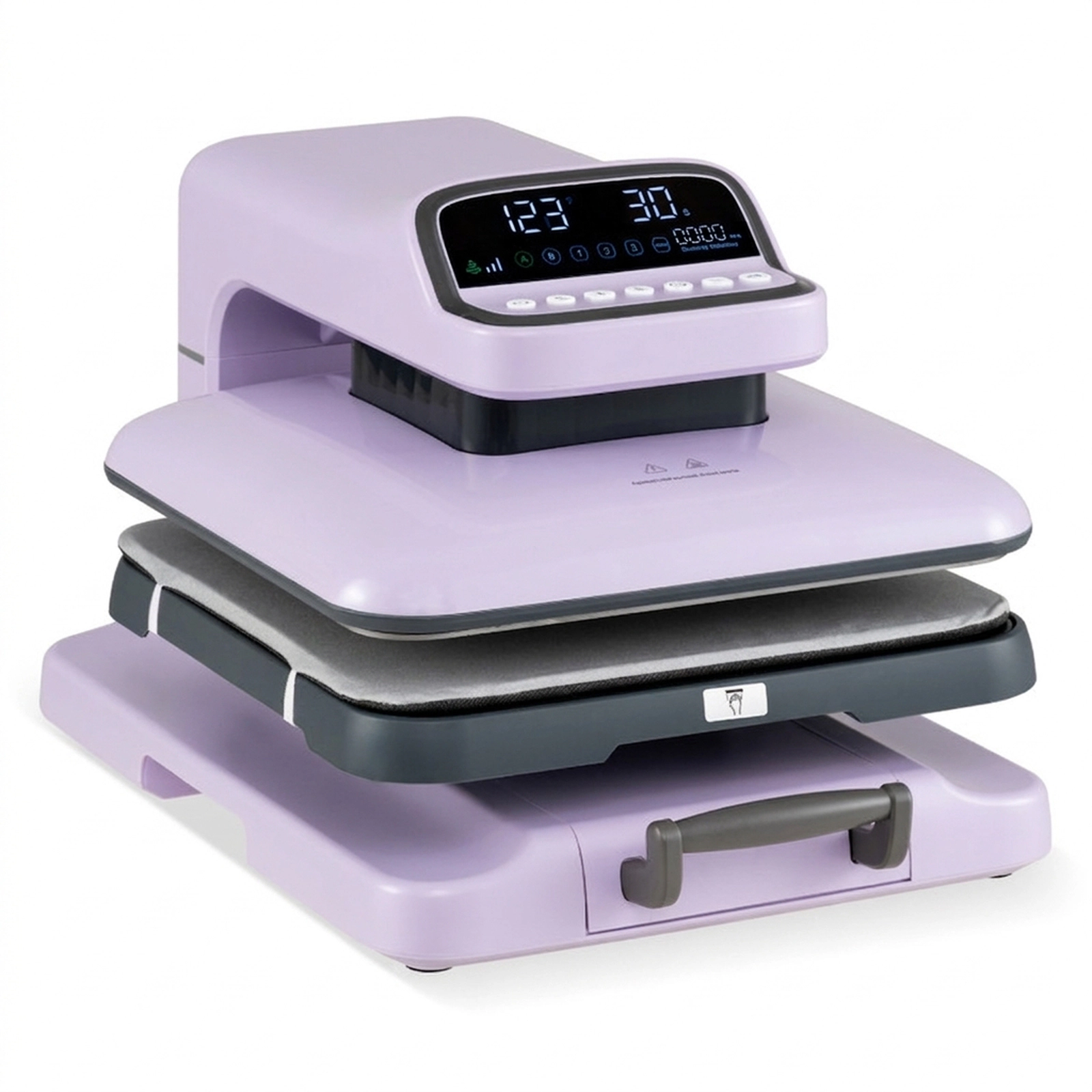 SUGIFT Purple Auto Release Heat Press Machine with 15-in Pressing Plate and Digital Panel 23-in W 15.5-in D 15-in H
