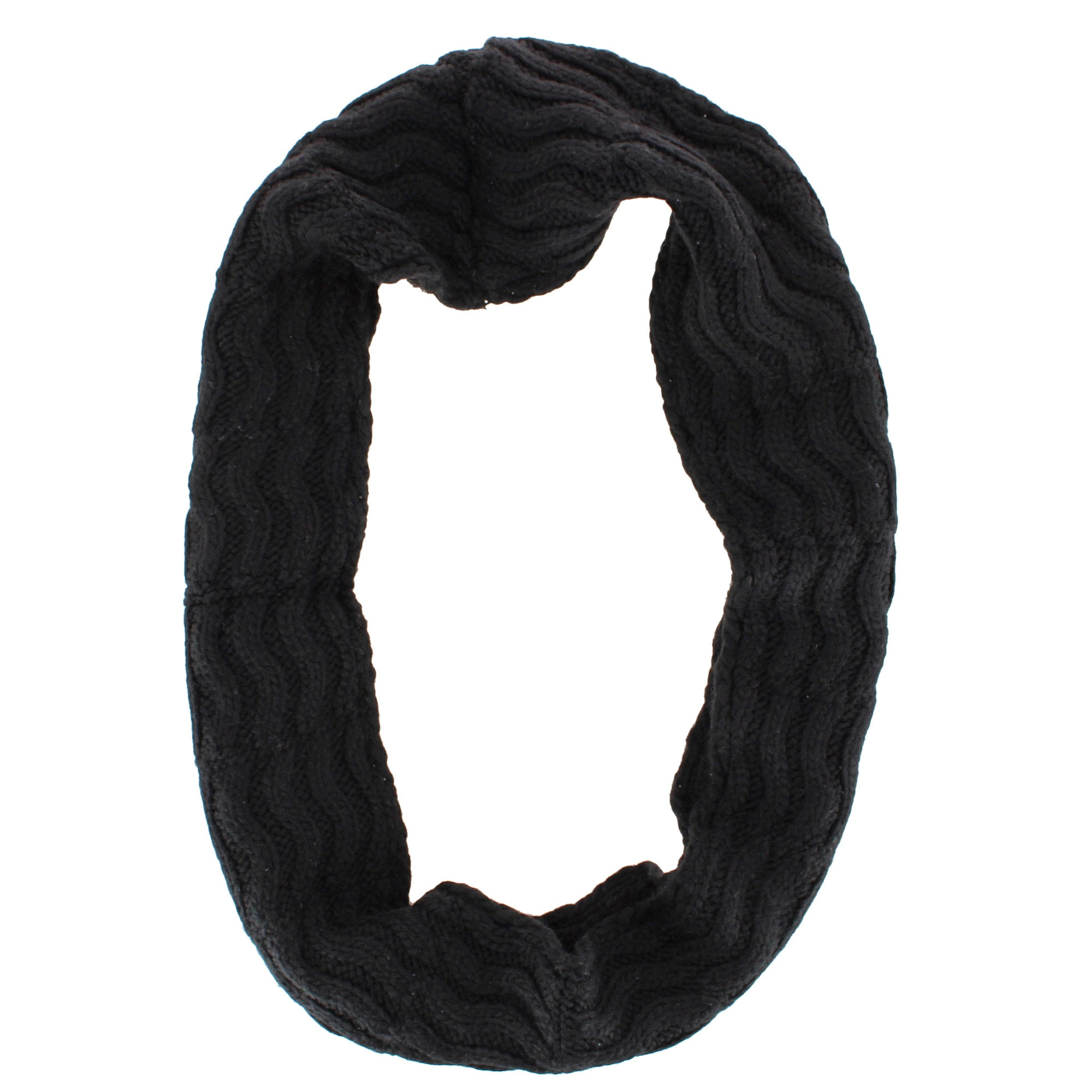 Angela & William Women's Cable Knit Winter Infinity Sherpa Lined Scarf