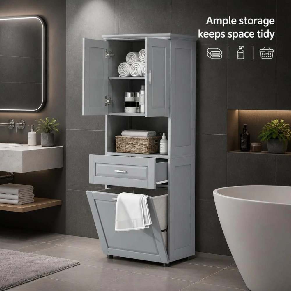 ELEMENT ACE Tall Freestanding Bathroom Storage Cabinet