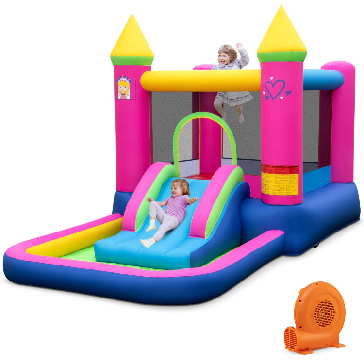 Hivvago Inflatable Bounce House Cute Princess Bouncy Castle with 520W Blower