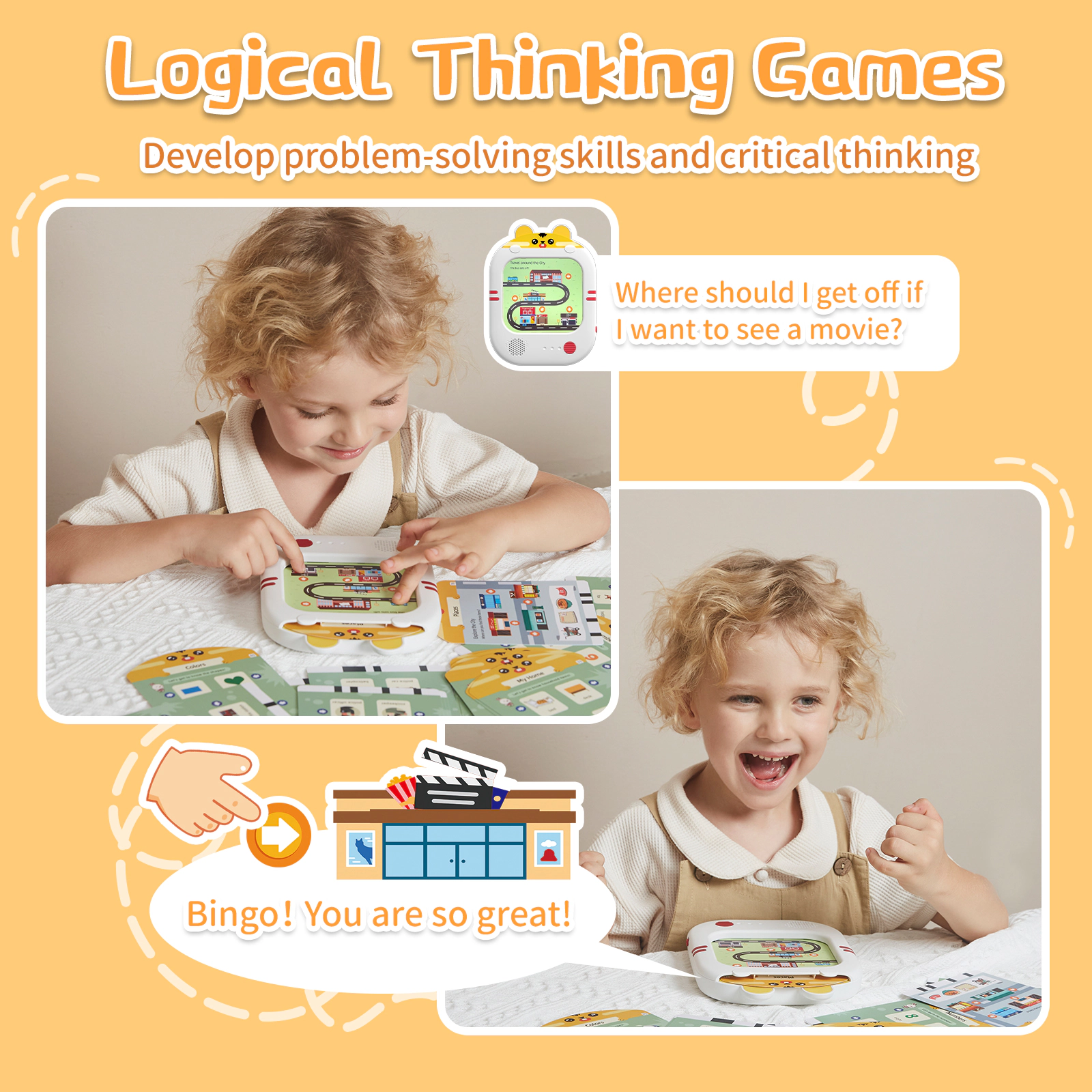 Alilo Interactive Learning Tablet – Screen-Free Educational Toy with 40+ Talking Cards & 180+ Words