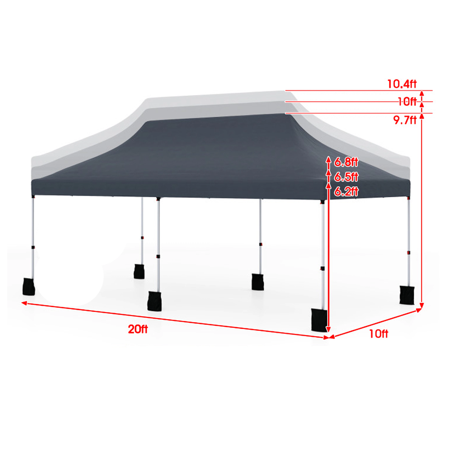 Hivvago Foldable Outdoor Gazebo Tent with Storage Bag