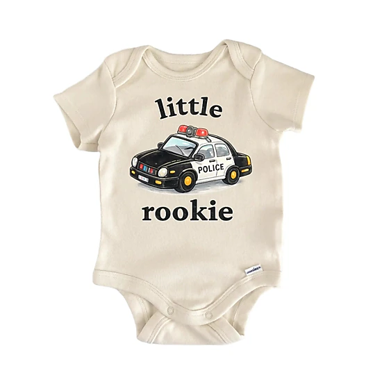 NOFO VIBES Unisex Little Rookie Police Baby Gift Baby Bodysuit, Color ...