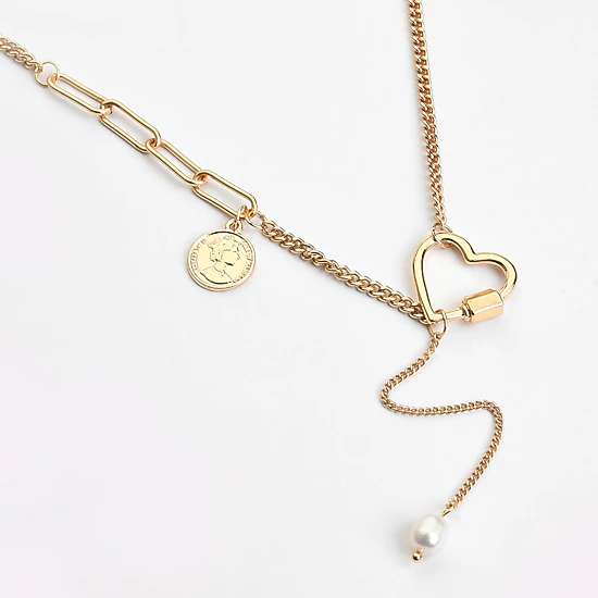 SOHI Women's Gold Link Chain Necklace