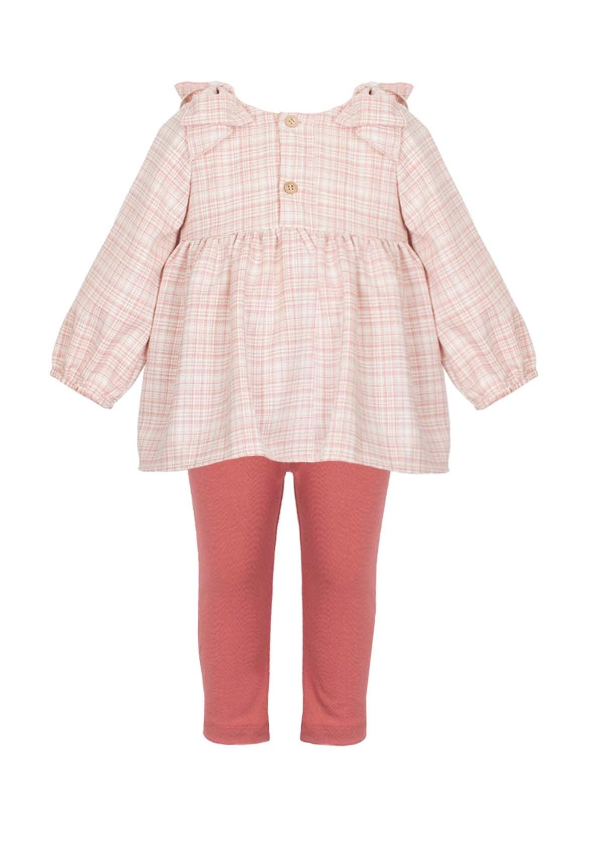 Mabel and Honey Juniper Woven & Knit 2-Piece Set, Autumn Red