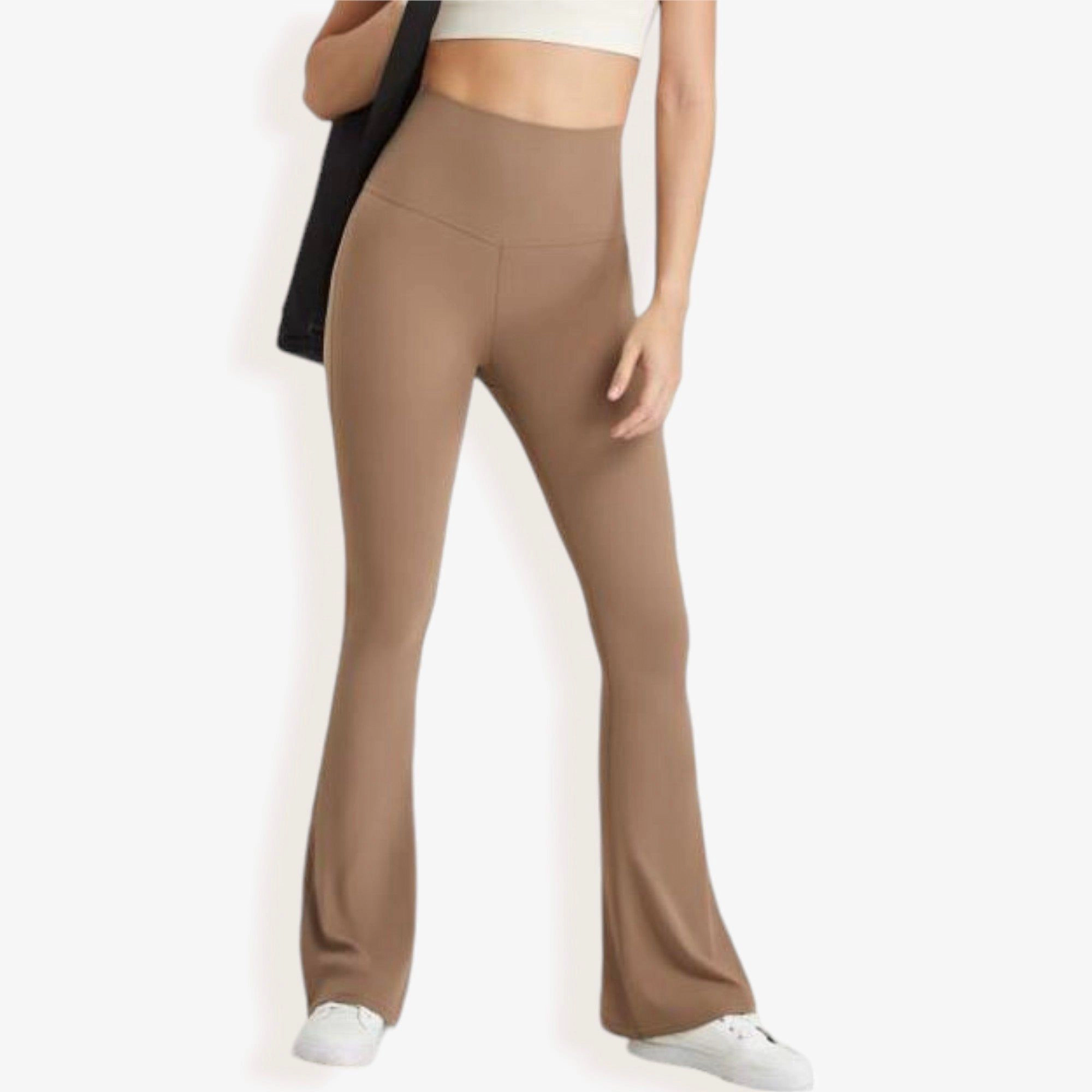 Anna-Kaci Active Women's High Waist Flare Leggings with Comfortable Stretch Fit