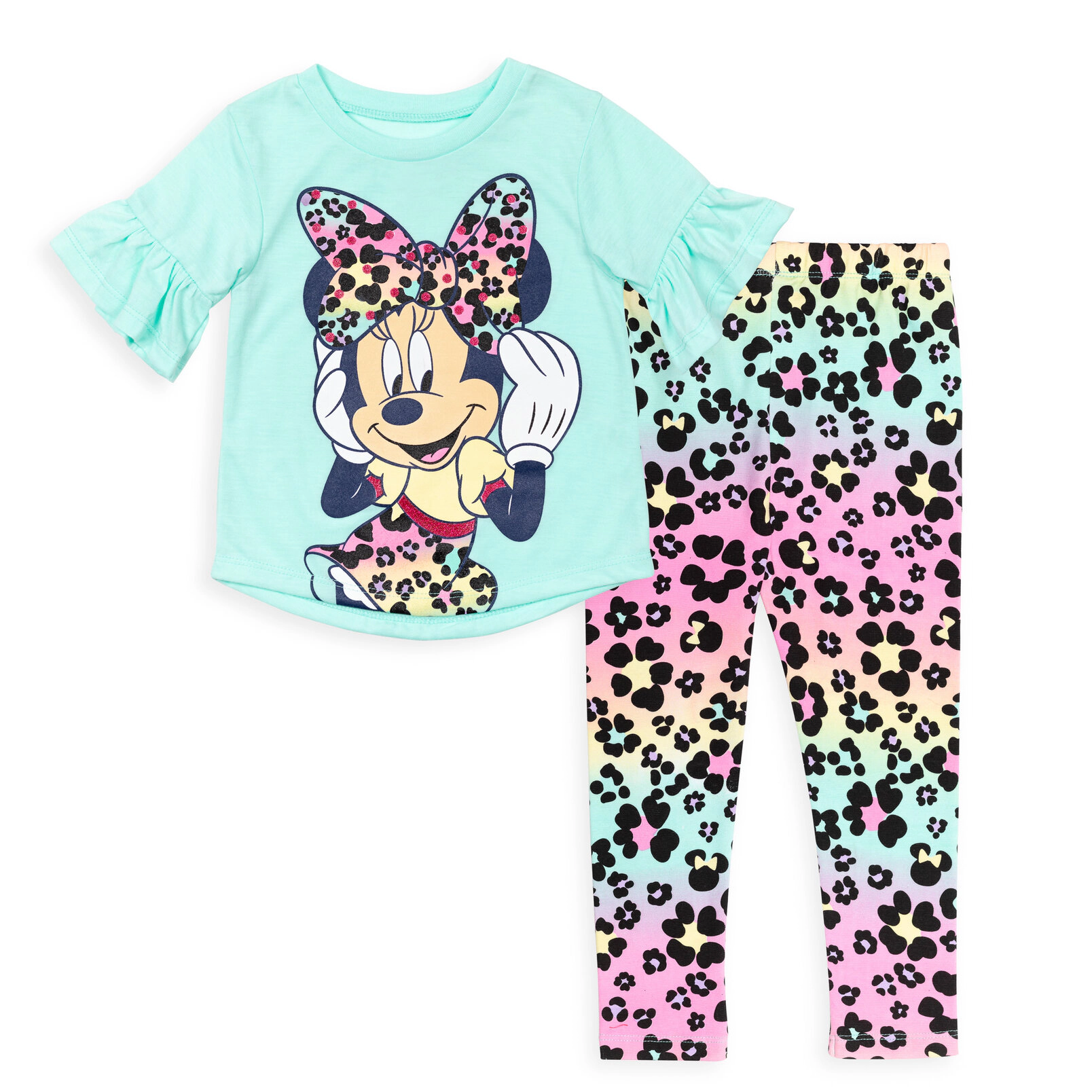 Disney Minnie Mouse Girls' 2-Piece T-Shirt and Leggings Set