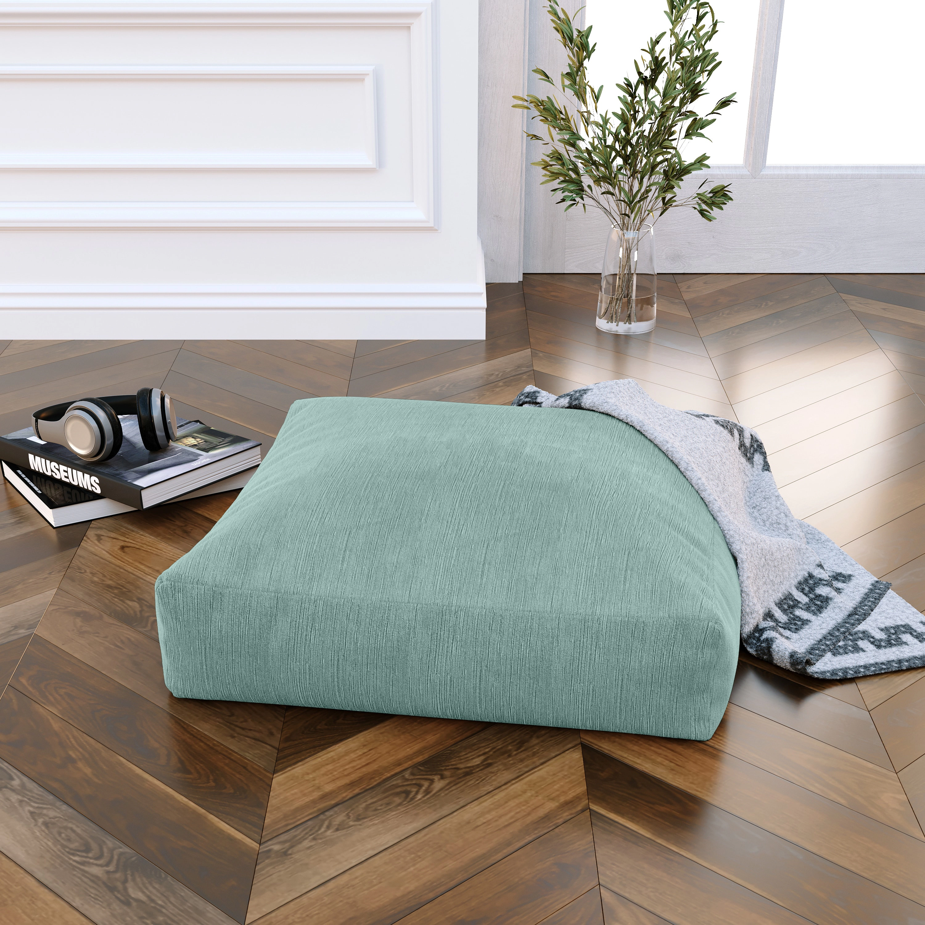 Jaxx Brio Large Décor Floor Pillow/Meditation Yoga Cushion, Plush Microvelvet
