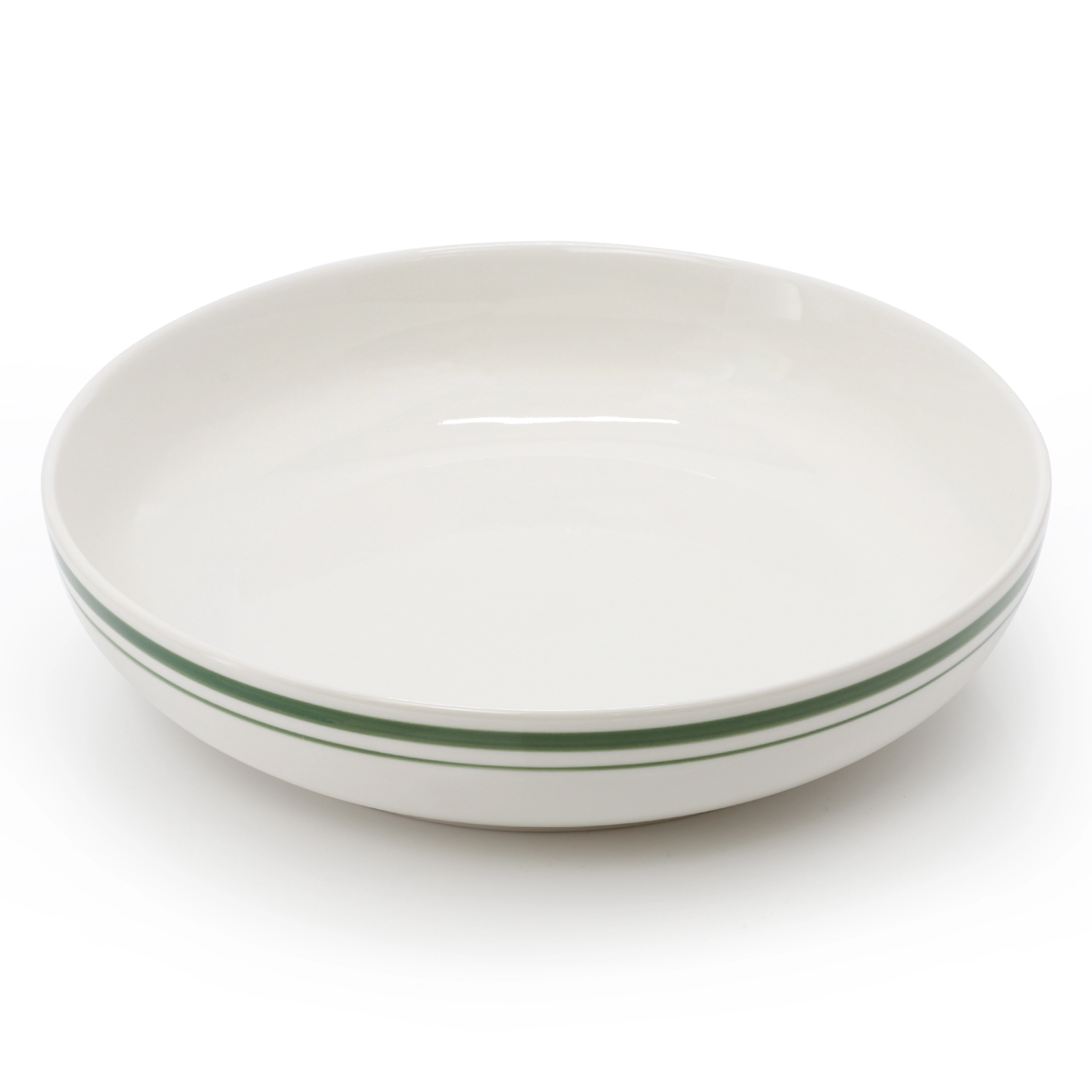 Gibson Home Hometown Dinner 8 Piece 9 Inch Round Ceramic Dinner Bowl Set with Band