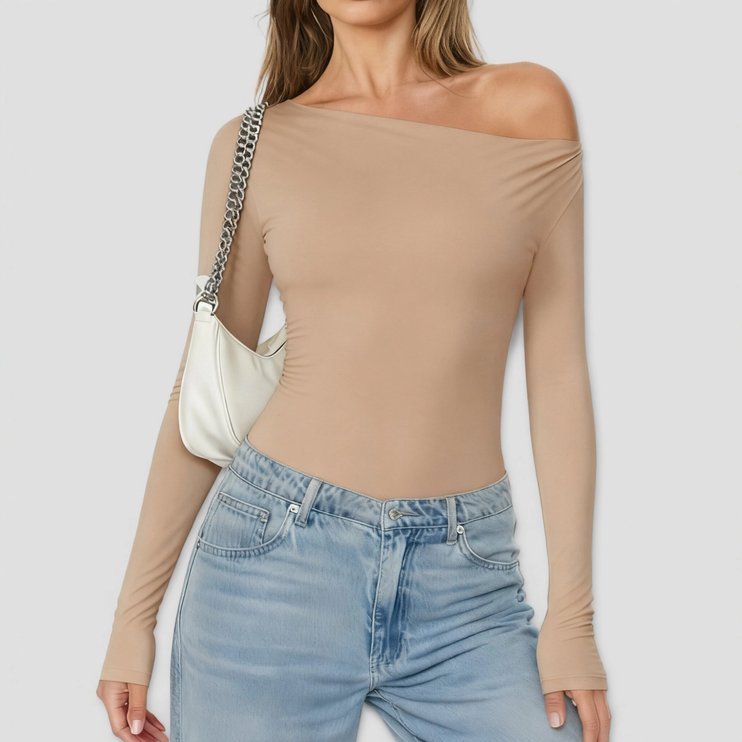 Avidlove Women's Off Shoulder Long Sleeve Seamless Bodysuit