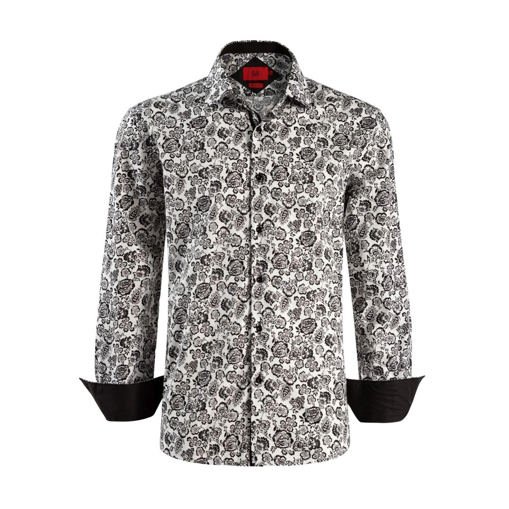 Elie Balleh Boys Slim Fit Paisley Print Shirt
