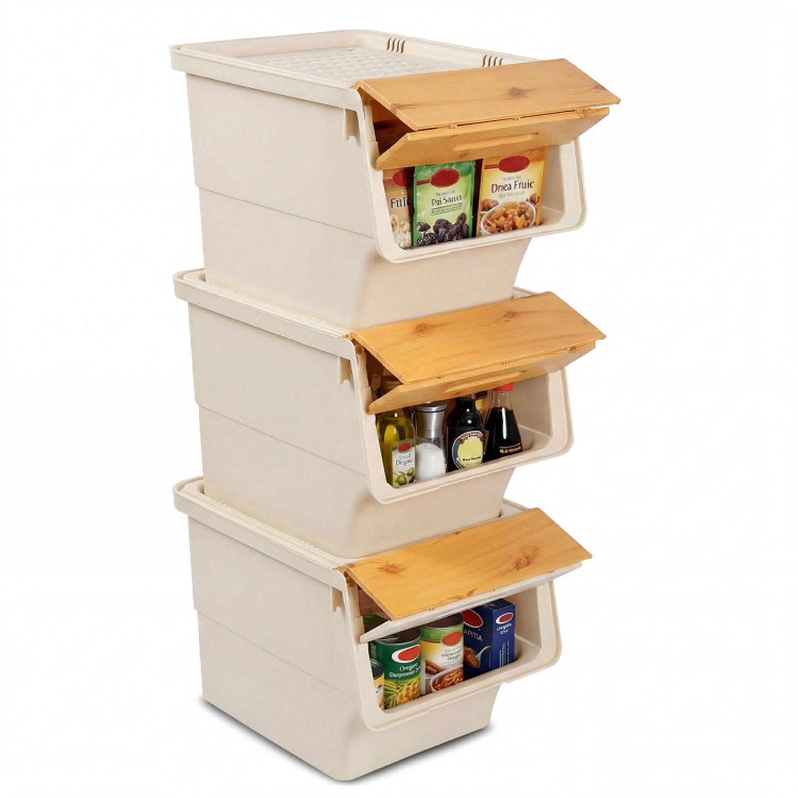 SUGIFT Stackable Plastic Storage Bins on Wheels Dresser Organizer 22-lb Inner Space 20-lb Lid Capacity Multi-Color