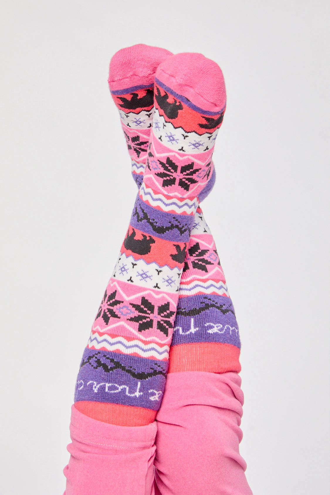 Deux par Girls Nordic-Inspired Cushioned Ski Socks
