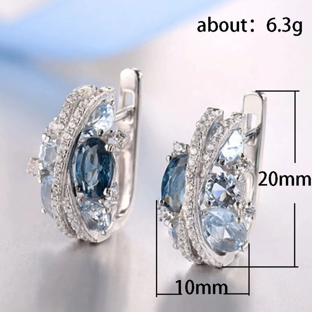 Wardrobe Whimsy Womens Multicolor Oval Cubic Zirconia Twisted Pave Design Earrings