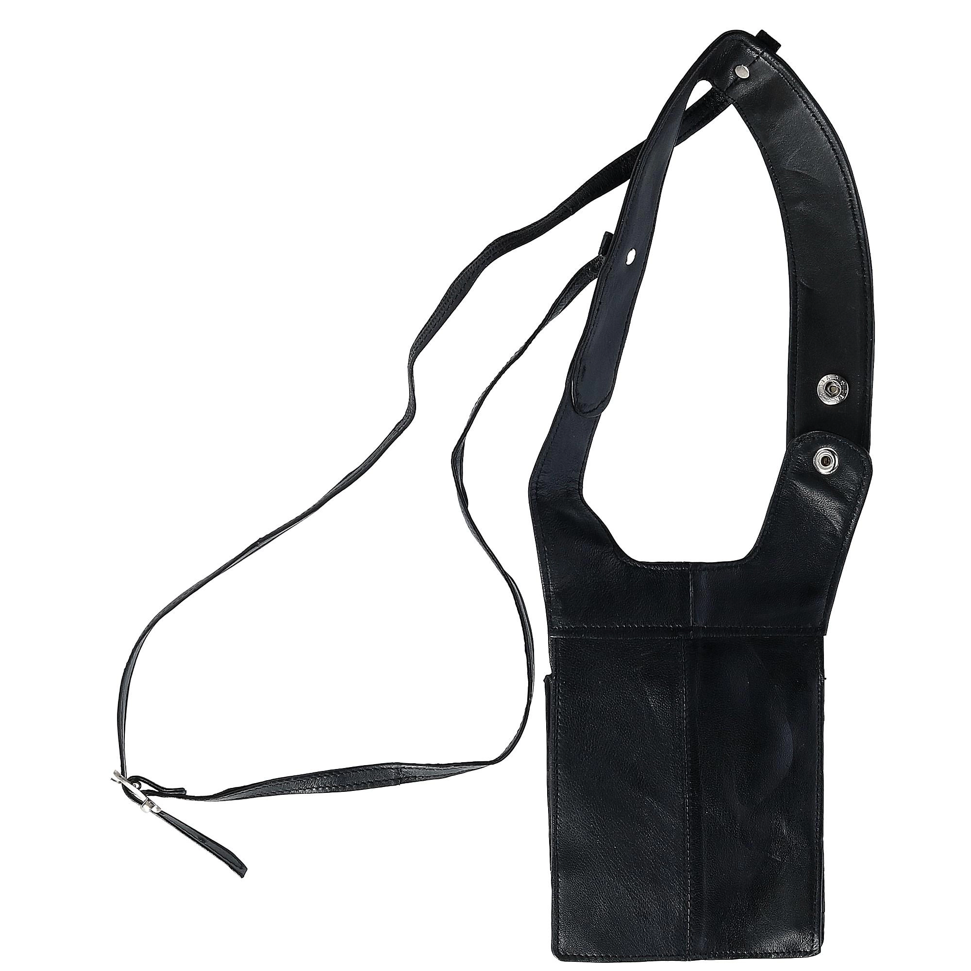 CTM Unisex Leather Travel Shoulder Wallet