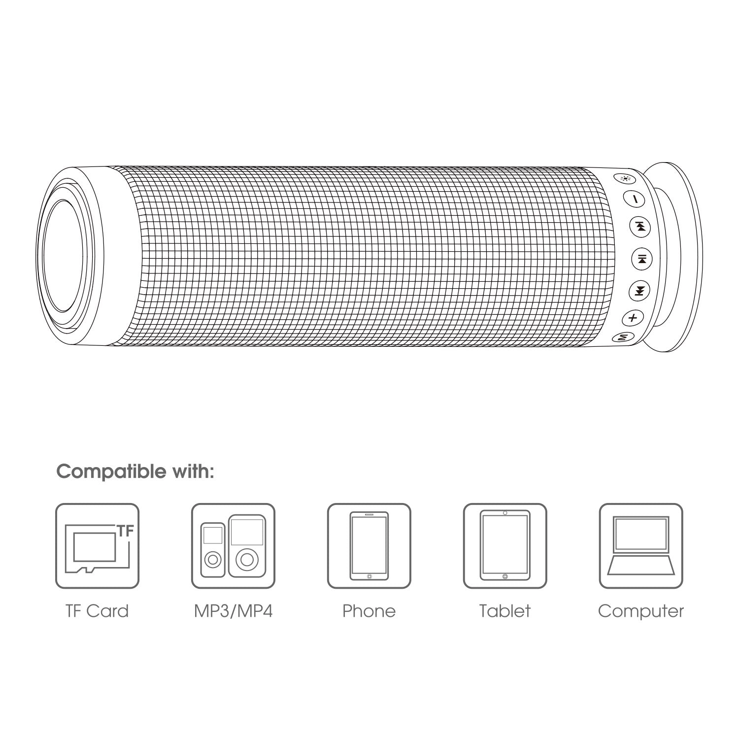 GBruno LED Portable Wireless Speaker