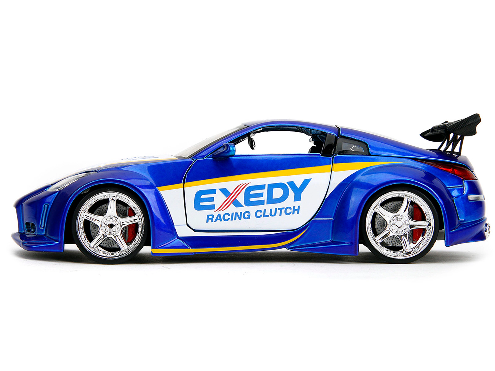 Jada 2003 Nissan 350Z "Exedy Racing Clutch" Candy Blue and White "JDM Tuners" Series 1/24 Diecast Model Car by Jada