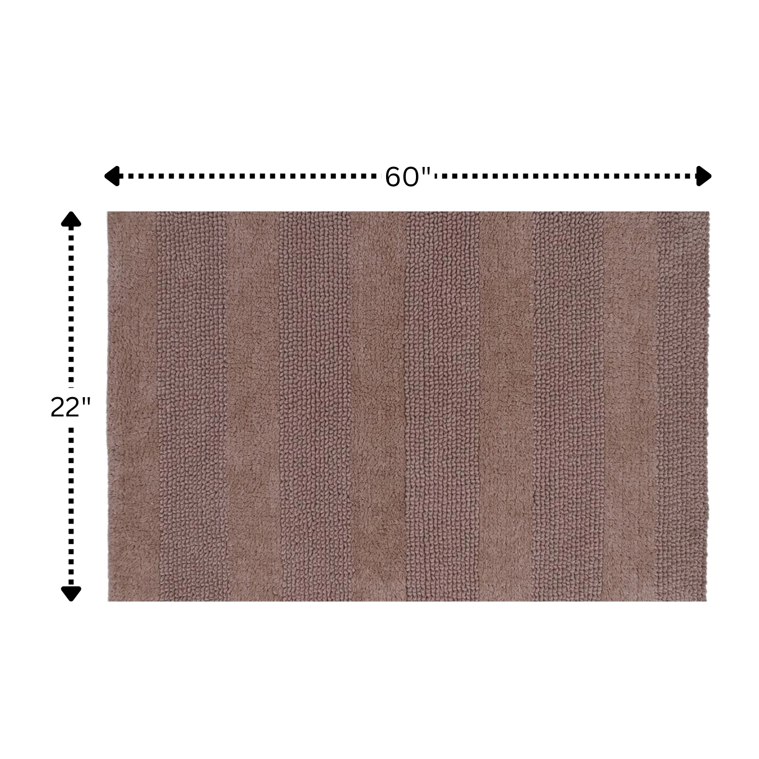 Splendid Striped Soft Plush Cotton Bath Rug by Castle Hill London