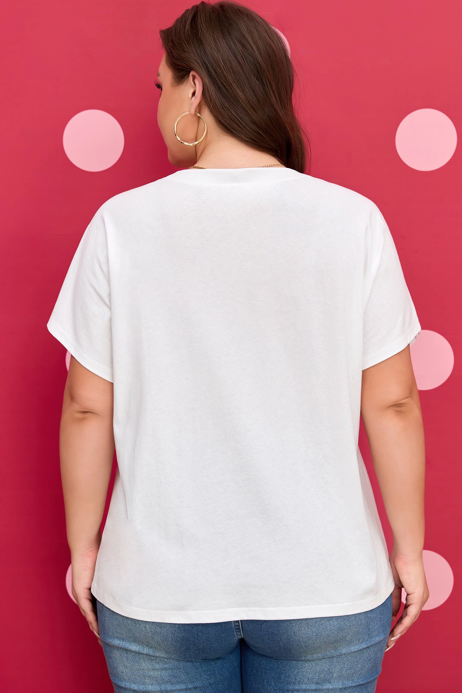 Threaded Pear Women's Aliya Patch Casual T PLUS Shirt