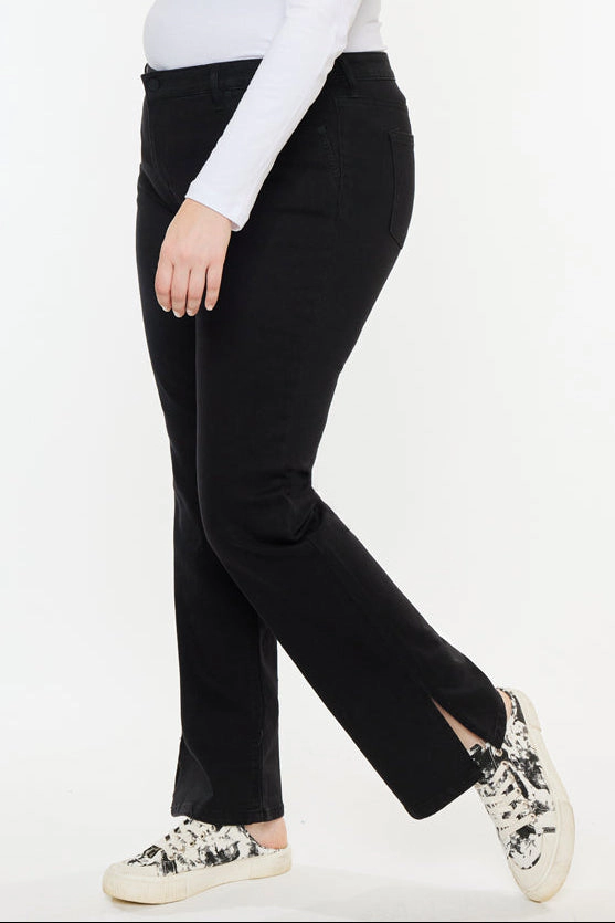 Kancan Women's Plus Mid Rise Bootcut Jeans Erin
