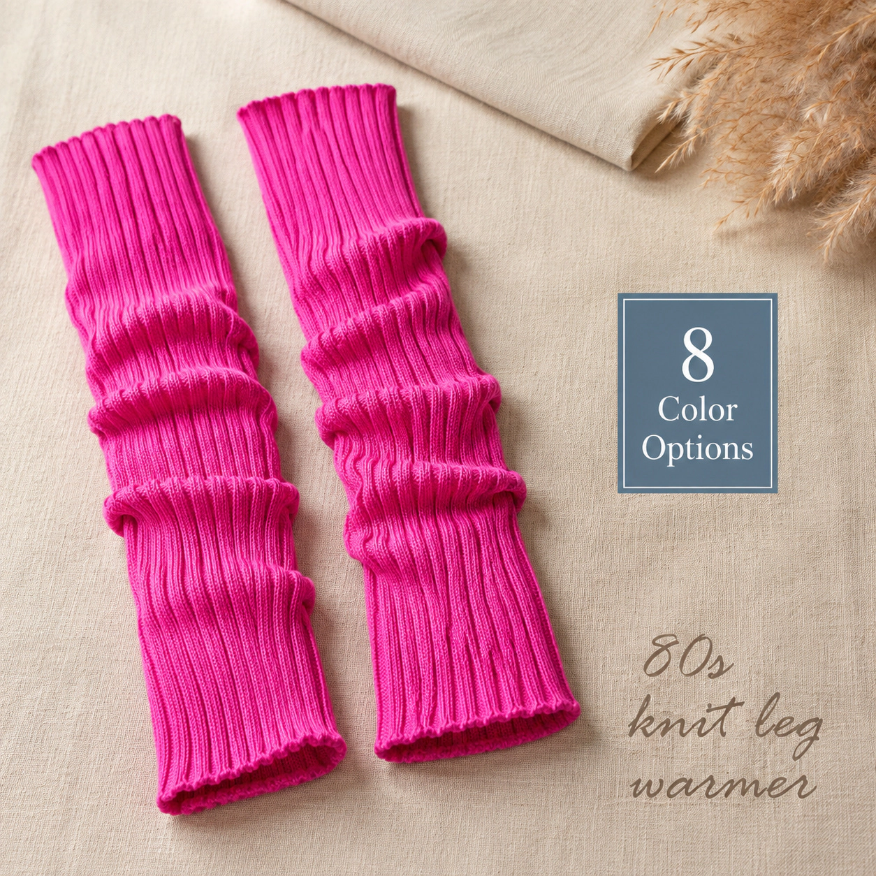 WZK Womens 8 Pairs Knit Ribbed Party Sports Daily Wear Leg Warmers