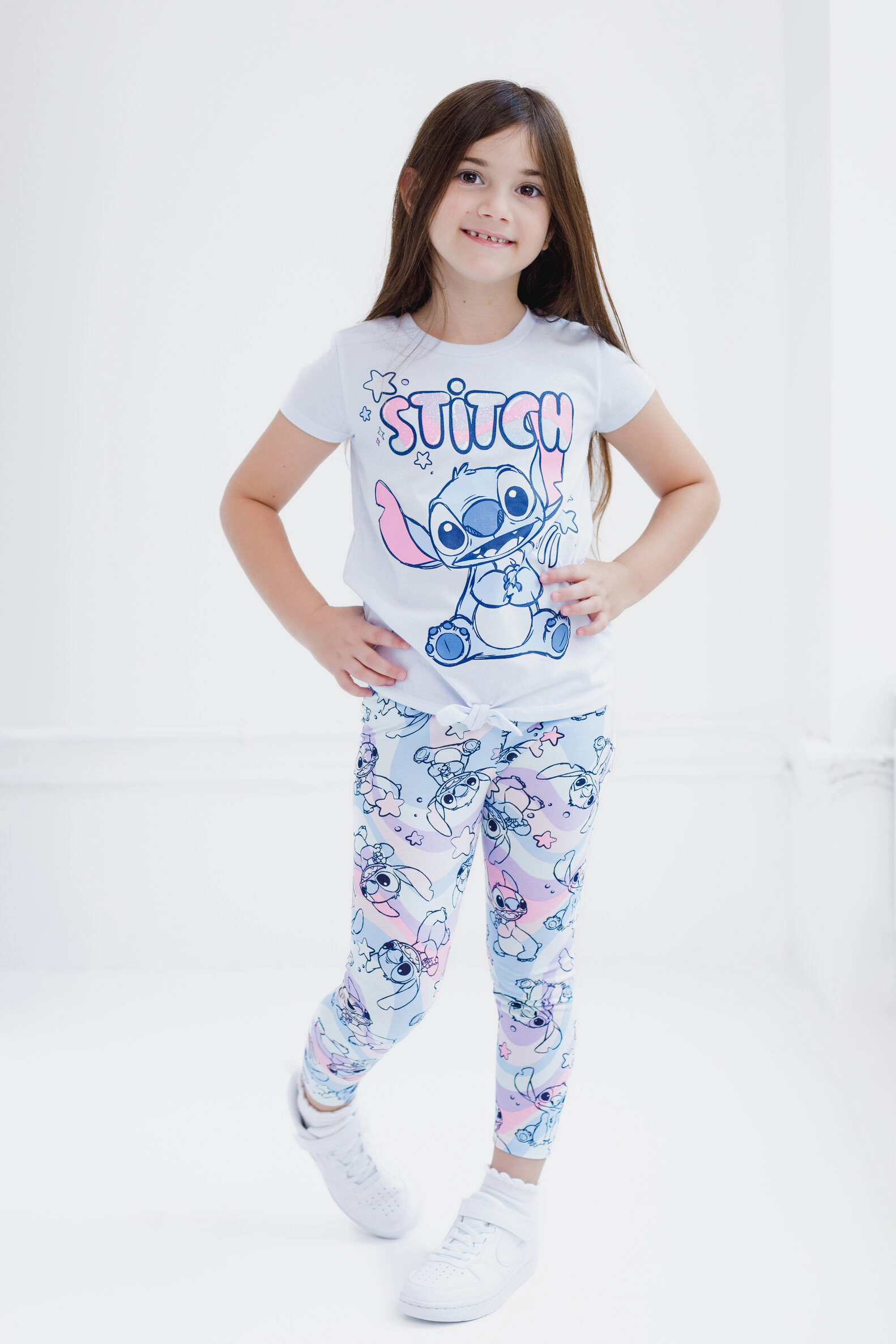 Disney Lilo & Stitch Girls' 2-Piece T-Shirt and Pants Set
