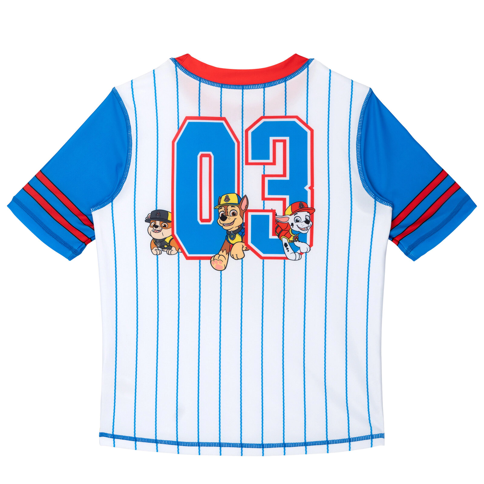 Nickelodeon Paw Patrol Boys' Swimwear 2-Piece Rash Guard and Swim Trunks Set UPF 50+