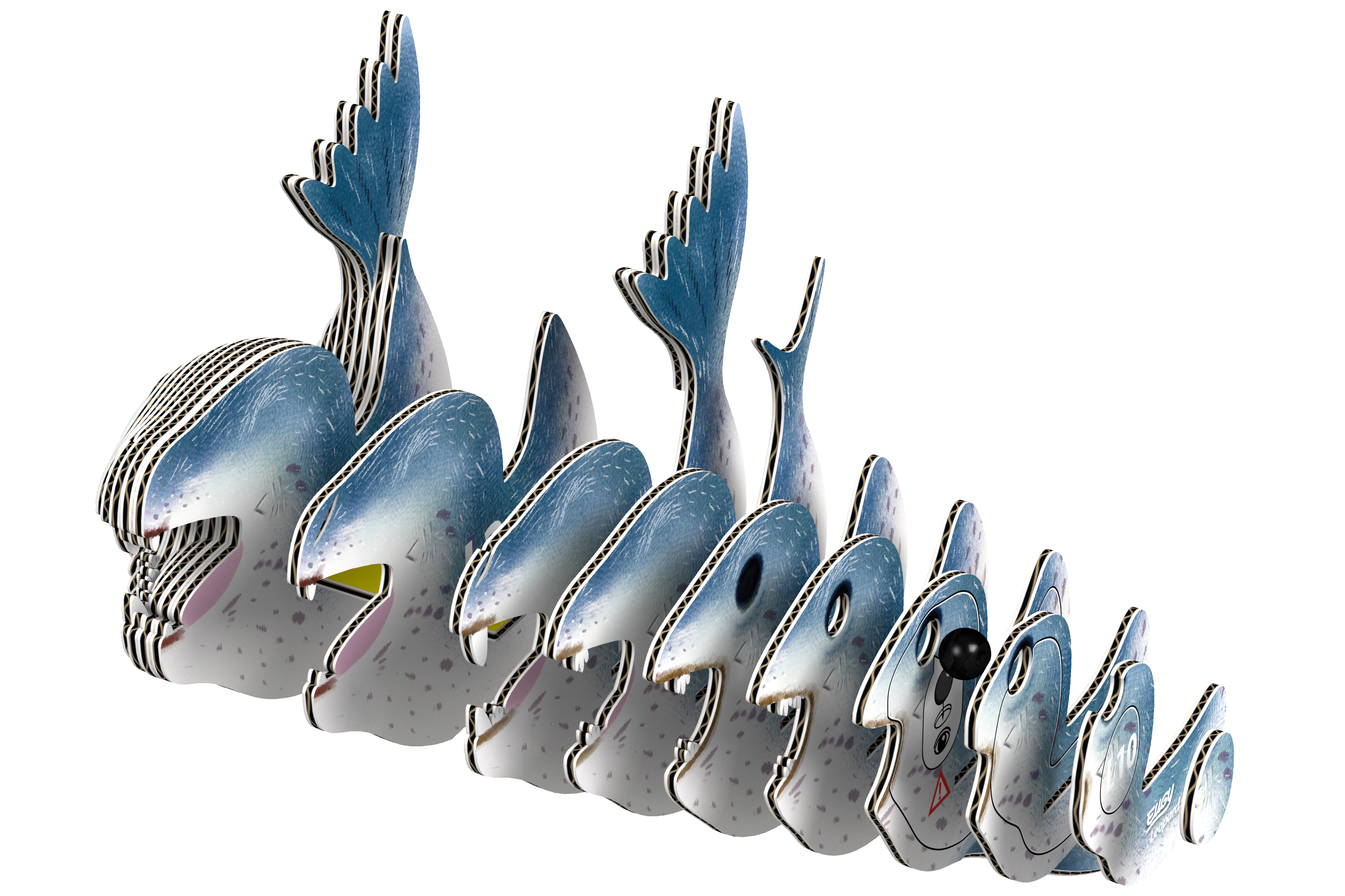 EUGY Leopard Seal 3D Puzzle - contains 22 puzzle pieces
