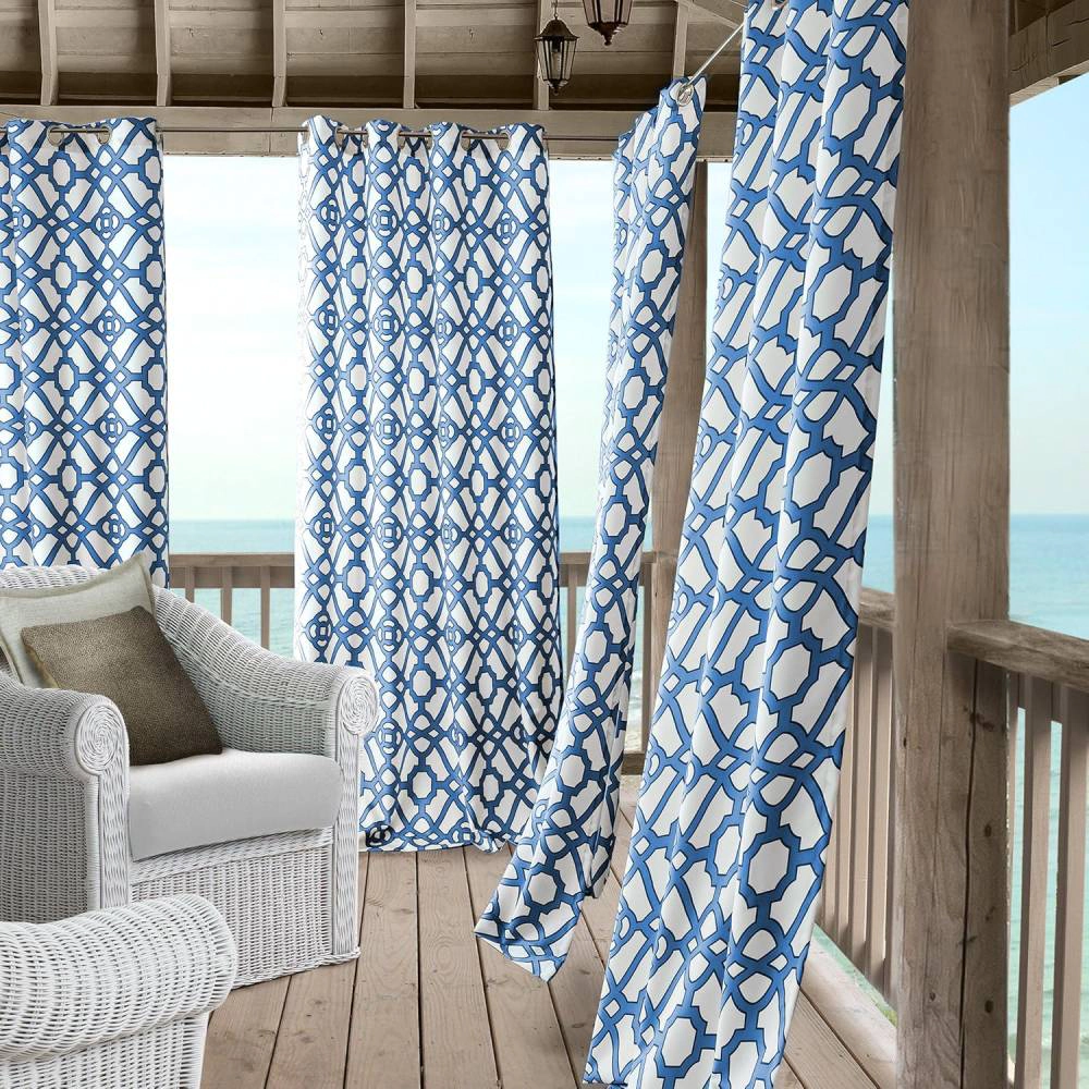 Radiant Essence Unisex Water-Resistant Geometric Patio Curtains