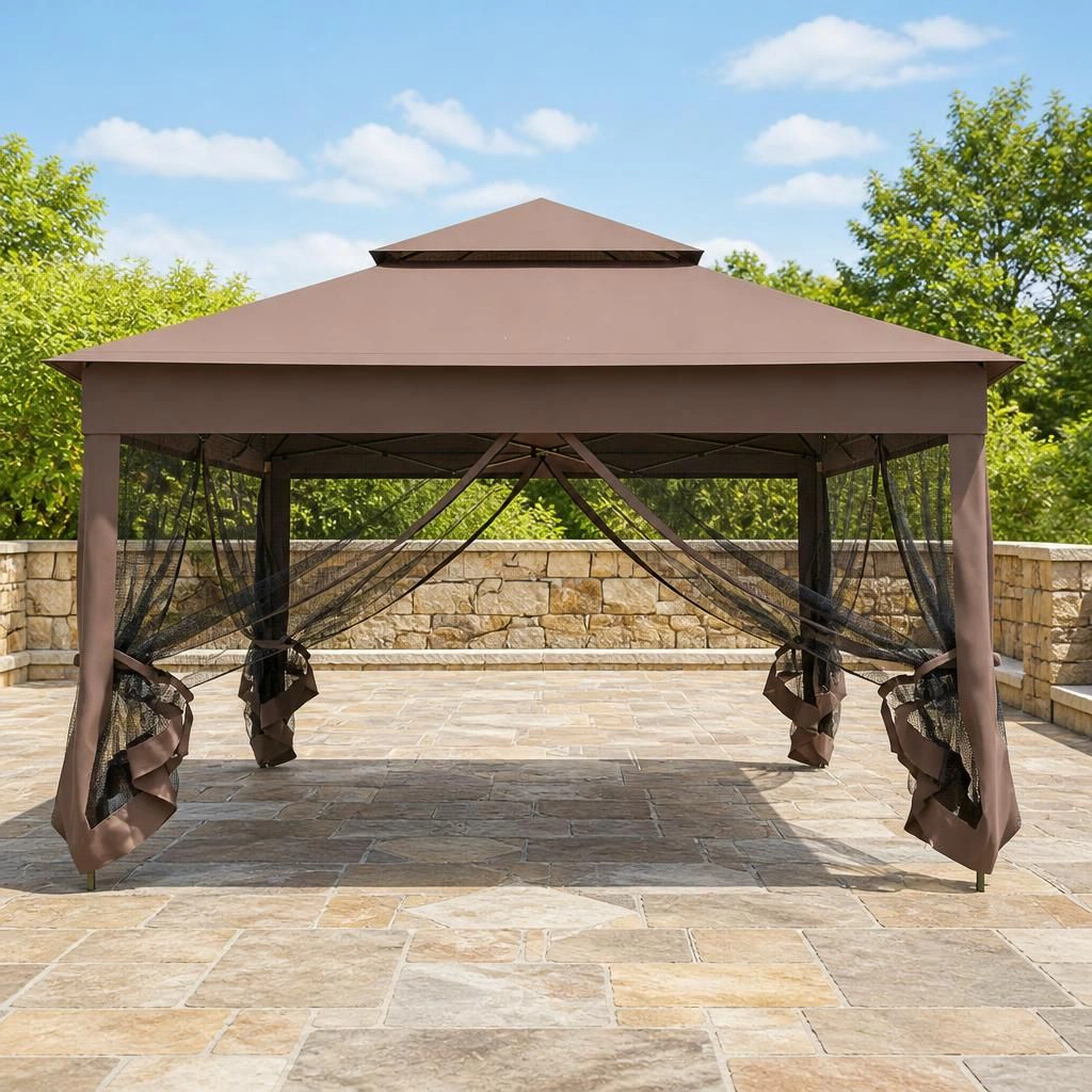 WOW PIONEER Square Outdoor Patio Gazebo