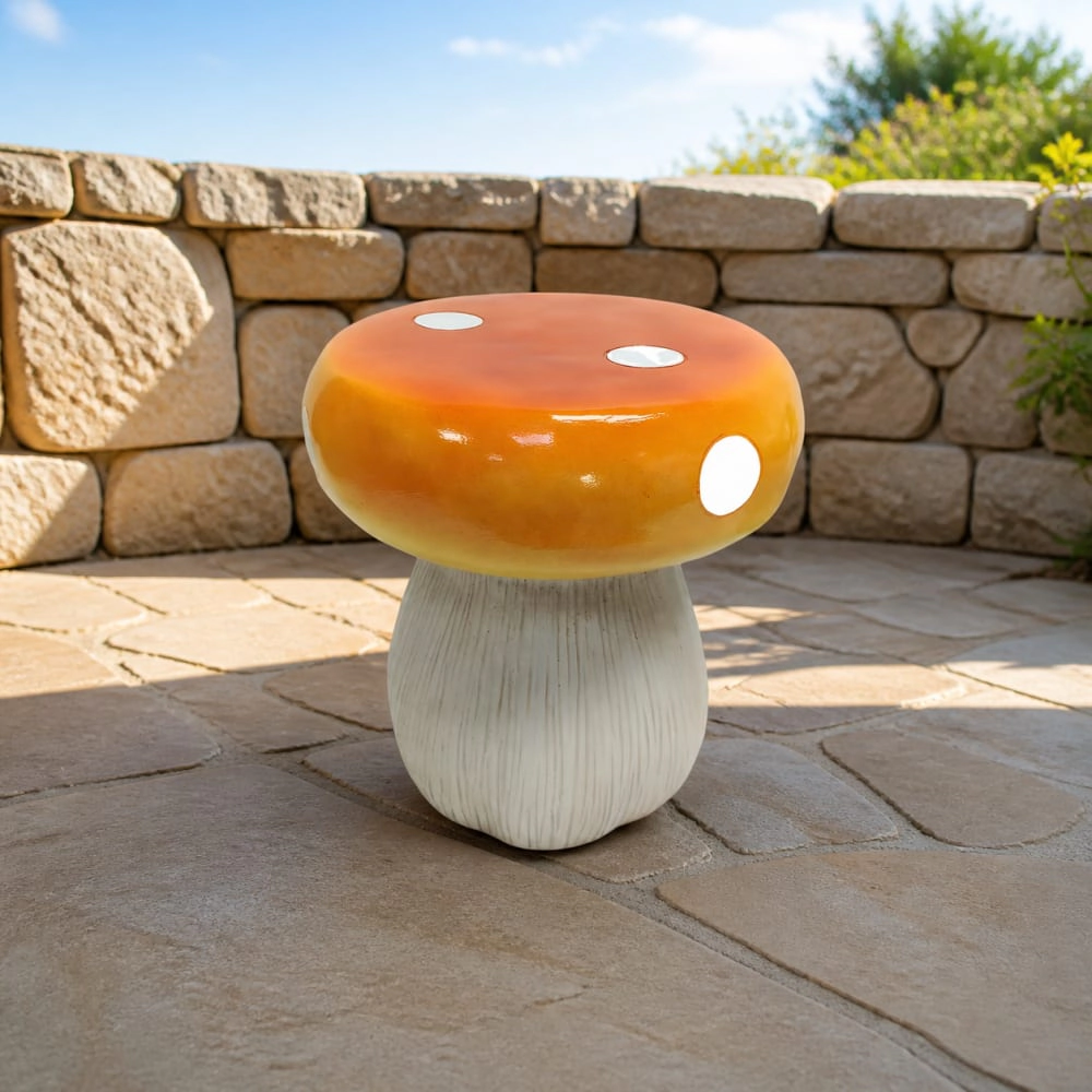 WOW PIONEER Compact Square Resin Patio Stool