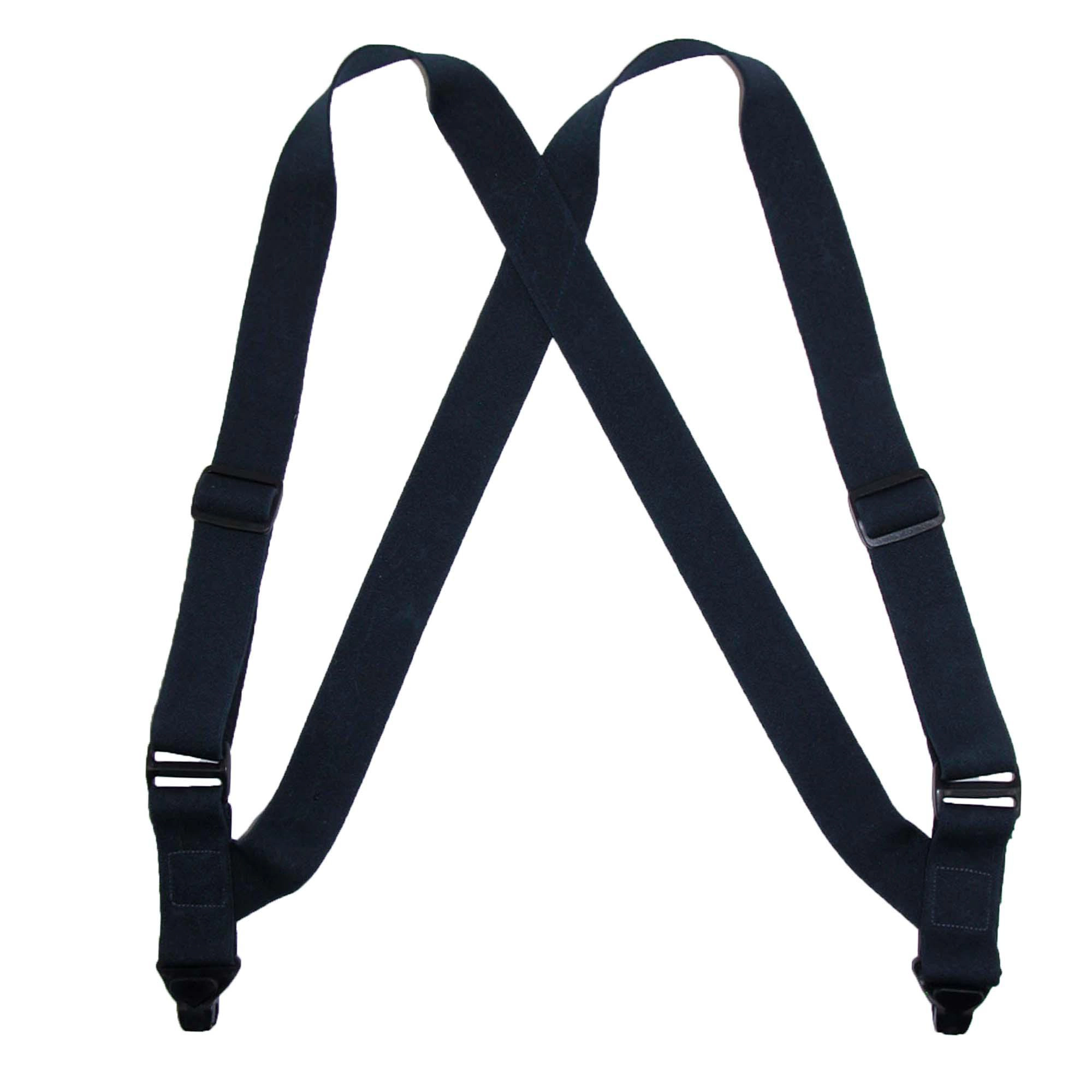 CTM Men's Elastic Side Plastic Clip TSA Compliant Airport Suspenders