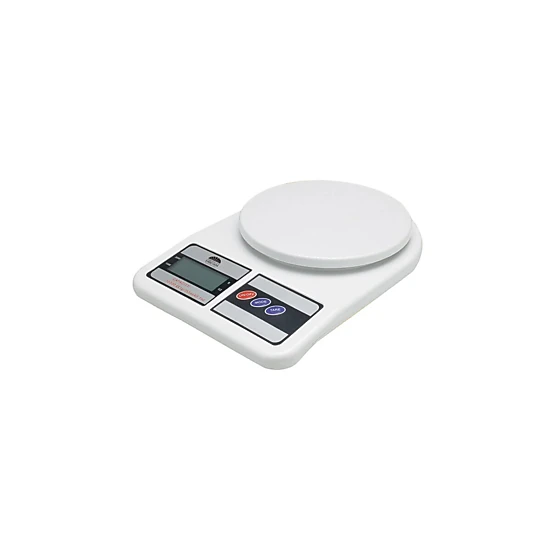 J&V TEXTILES Plastic Kitchen Food Scale for Baking & Cooking, LCD Digital Display, 8 x 6 x 1.25 In