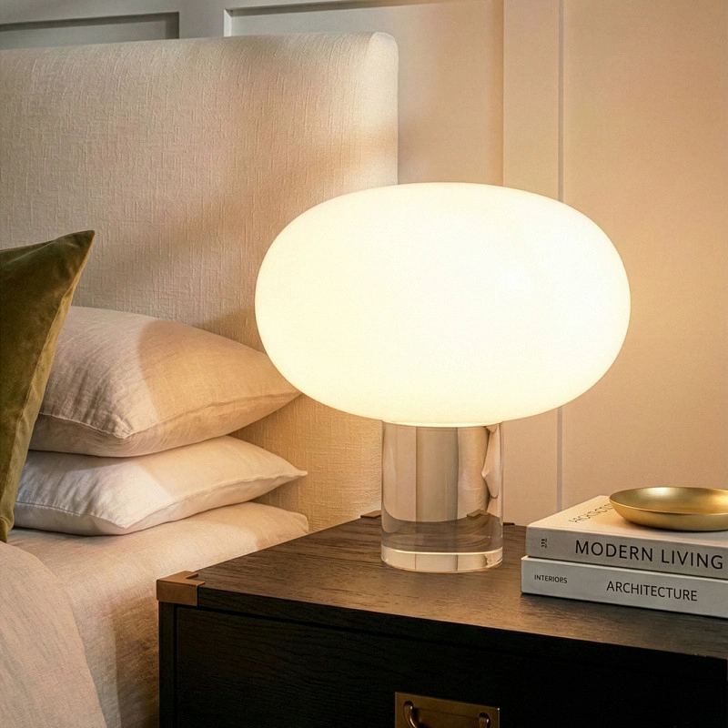 Brightech Callisto Glass LED Table Lamp