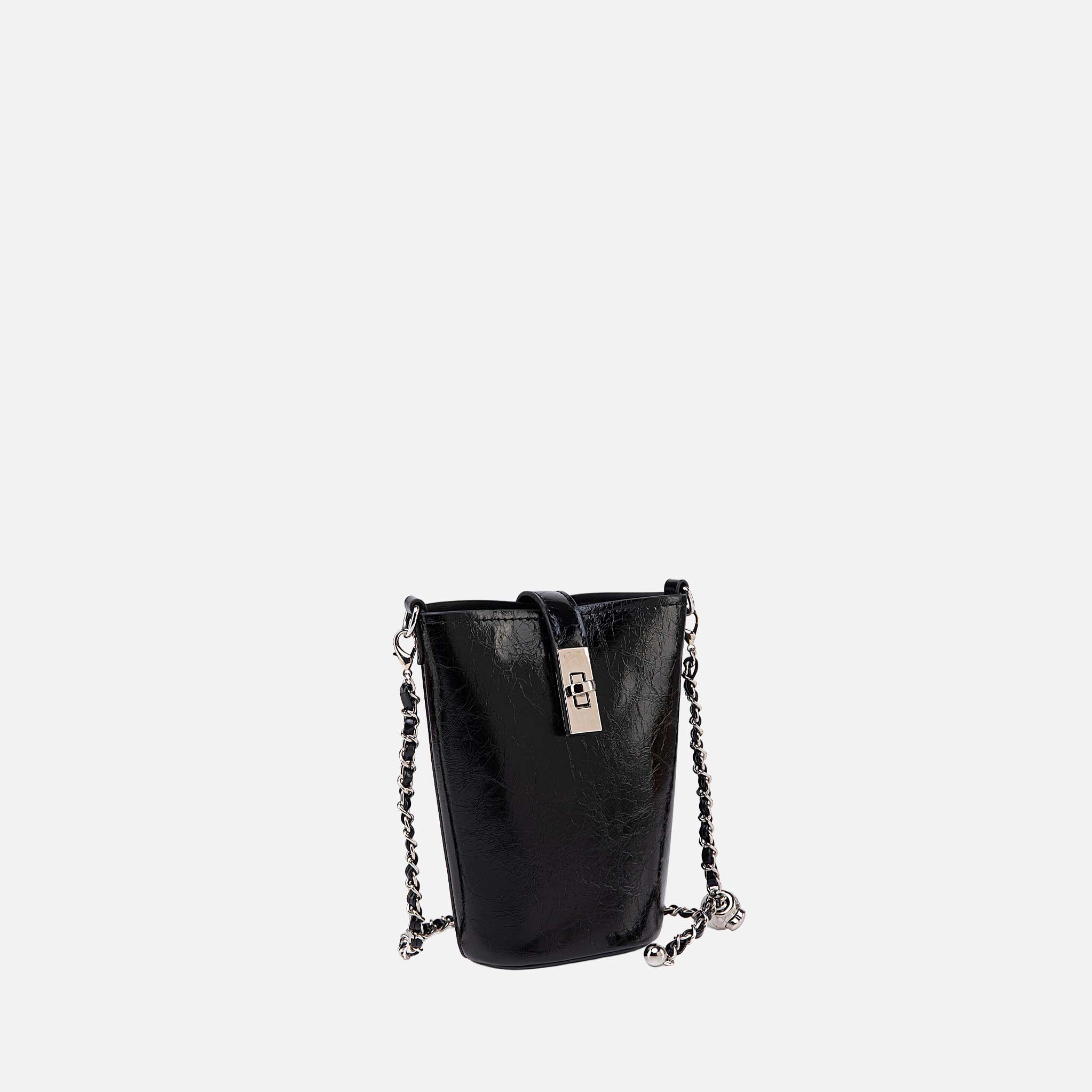 J'OMOR by Mia Faux Leather Turn-Lock Crossbody Bag, 6" x 7"