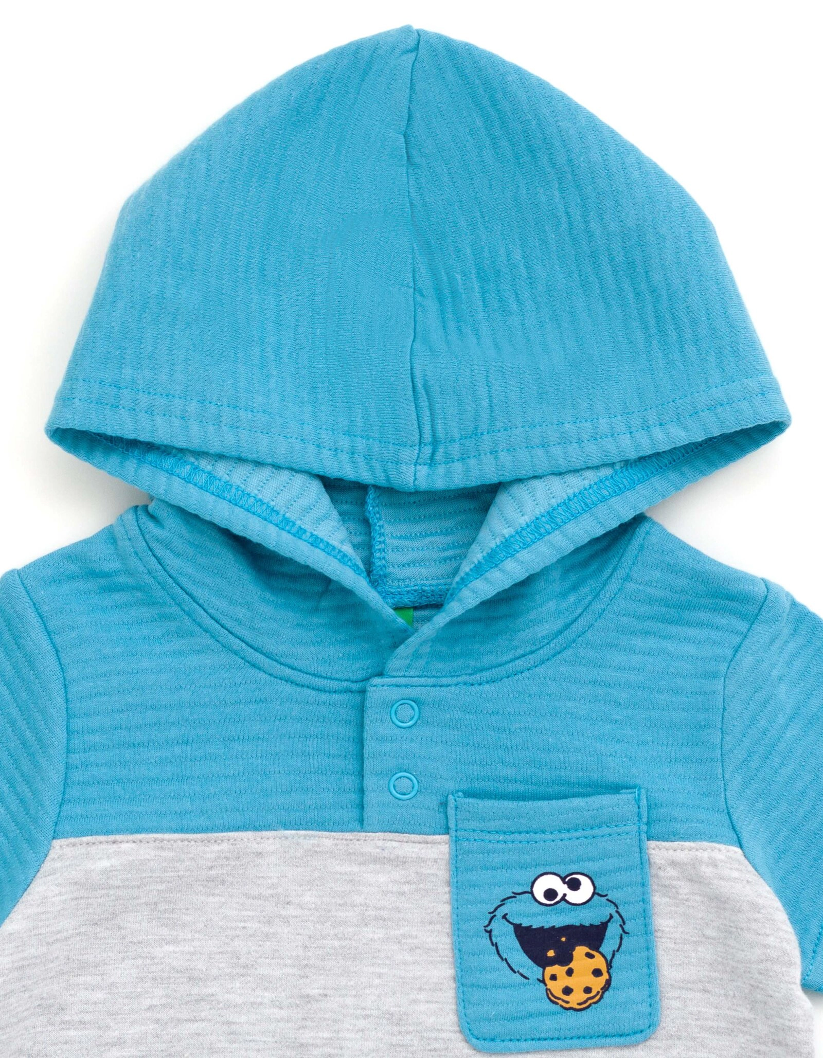 Sesame Street Boys' 2-Piece Hooded Tee and Shorts Set
