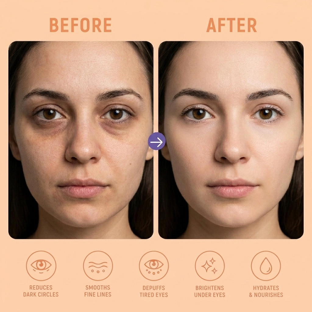 Lovery Vitamin C & Collagen Brightening Eye Cream - Korean Skincare Radiance & Firming Eye Treatment