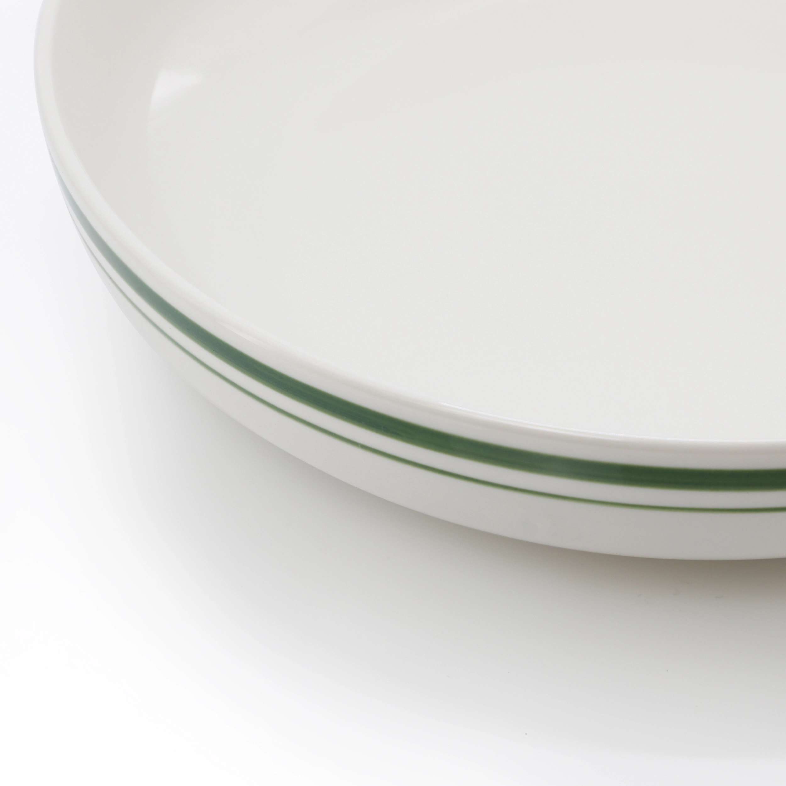 Gibson Home Hometown Dinner 8 Piece 9 Inch Round Ceramic Dinner Bowl Set with Band