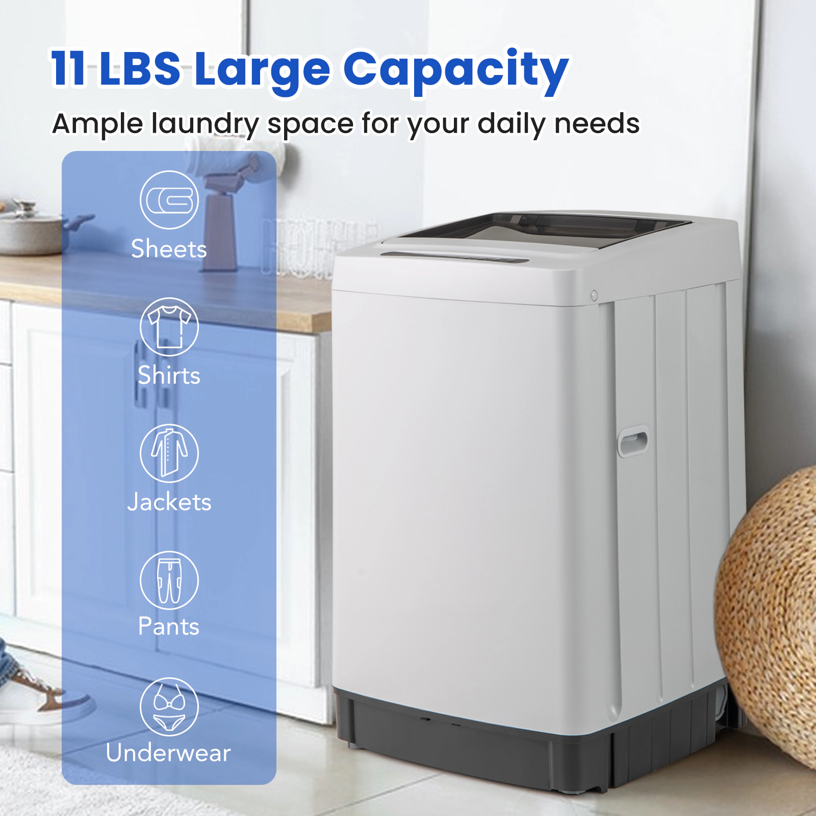 LJG Full-Automatic Washing Machine Washer and Spin Combo