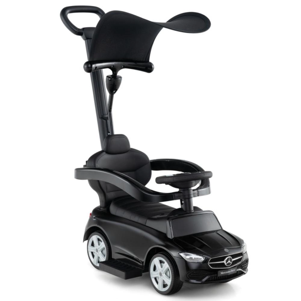 Hivvago 3-in-1 Ride on Push Car Mercedes-Benz Licensed Sliding with Canopy