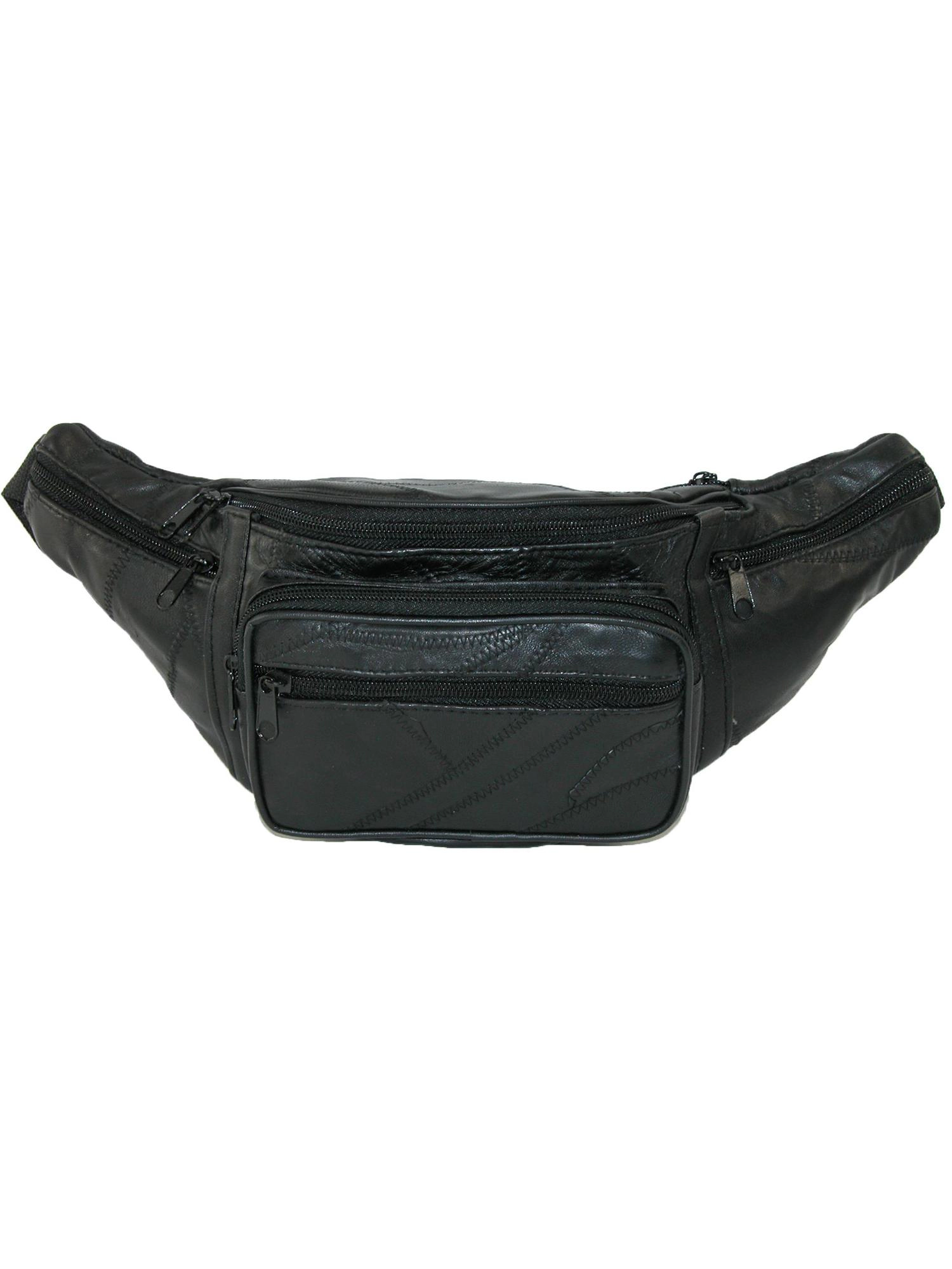 CTM® Patch Leather Large Fanny Waist Pack
