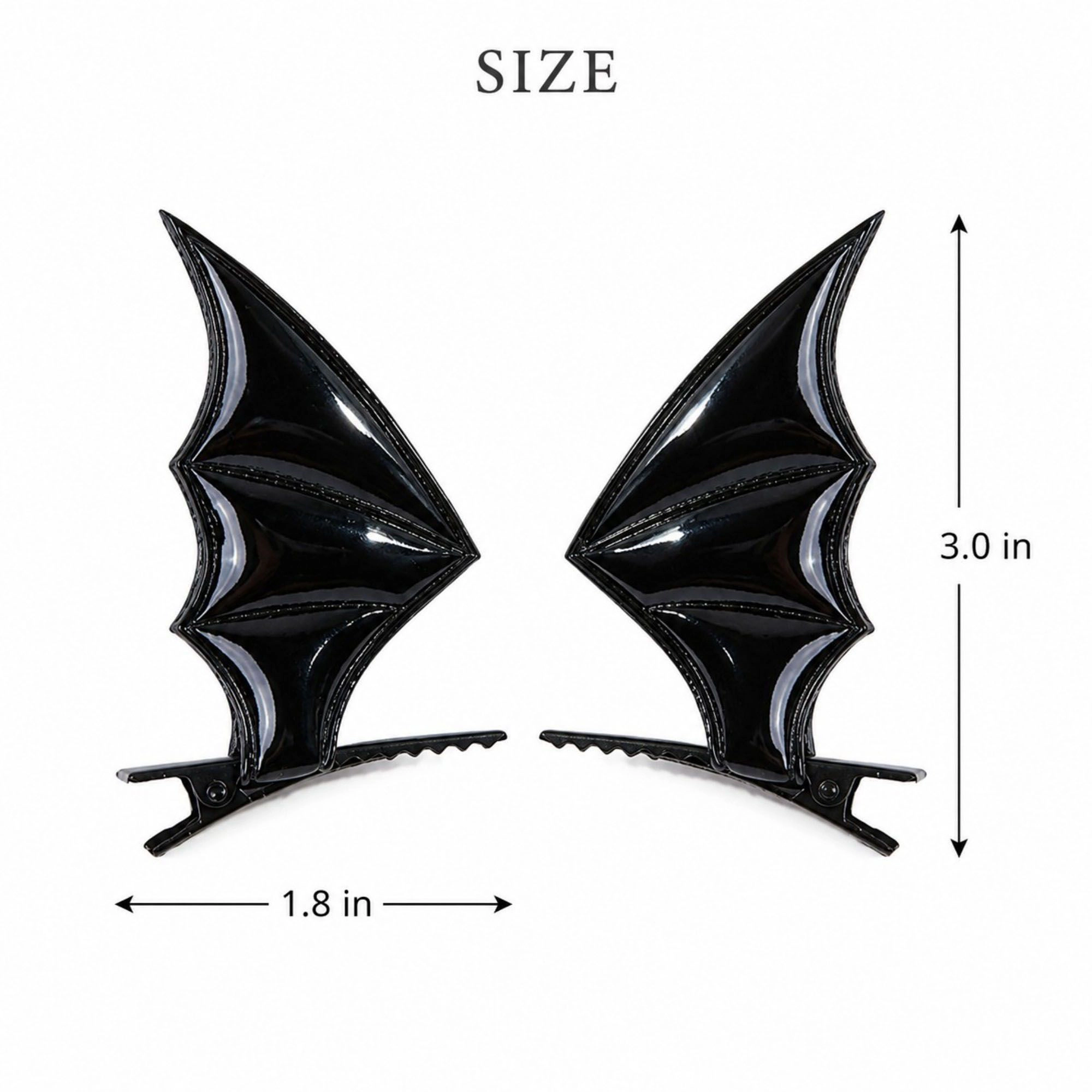 Alilang Women's 8-Piece Halloween Bat Wing Costume Hair Clip Set