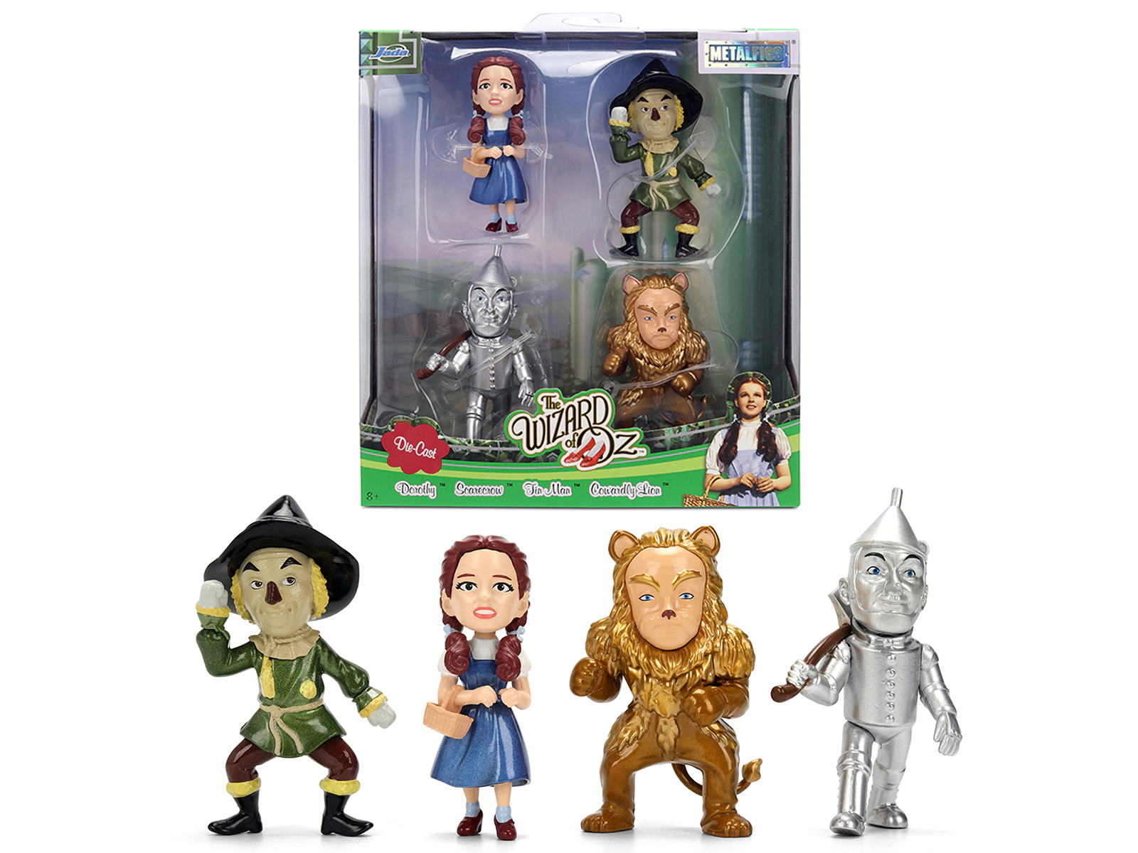 Jada Set of 4 Diecast Figures "The Wizard of Oz" (1939) Movie "Metalfigs" Series Diecast Models by Jada