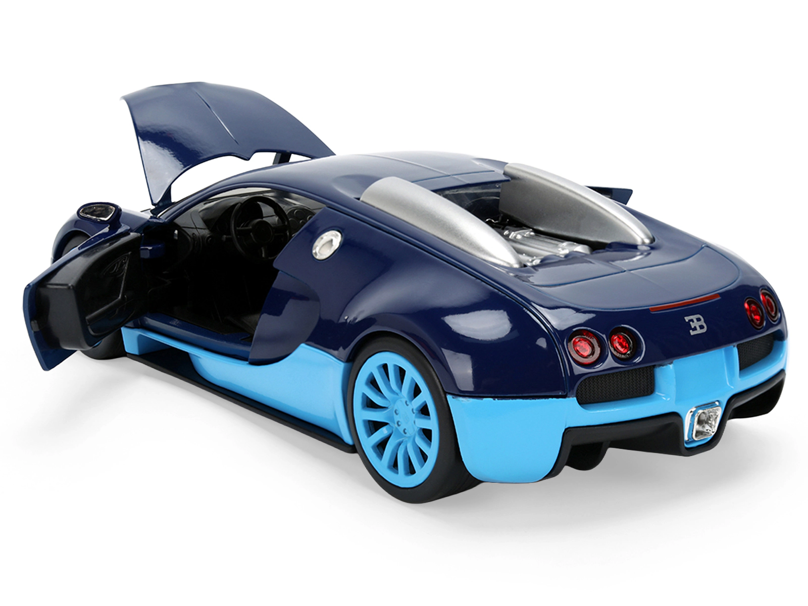 Jada 2011 Bugatti Veyron Dark Blue with Light Blue Accents "Hyper-Spec" Series 1/24 Diecast Model Car by Jada