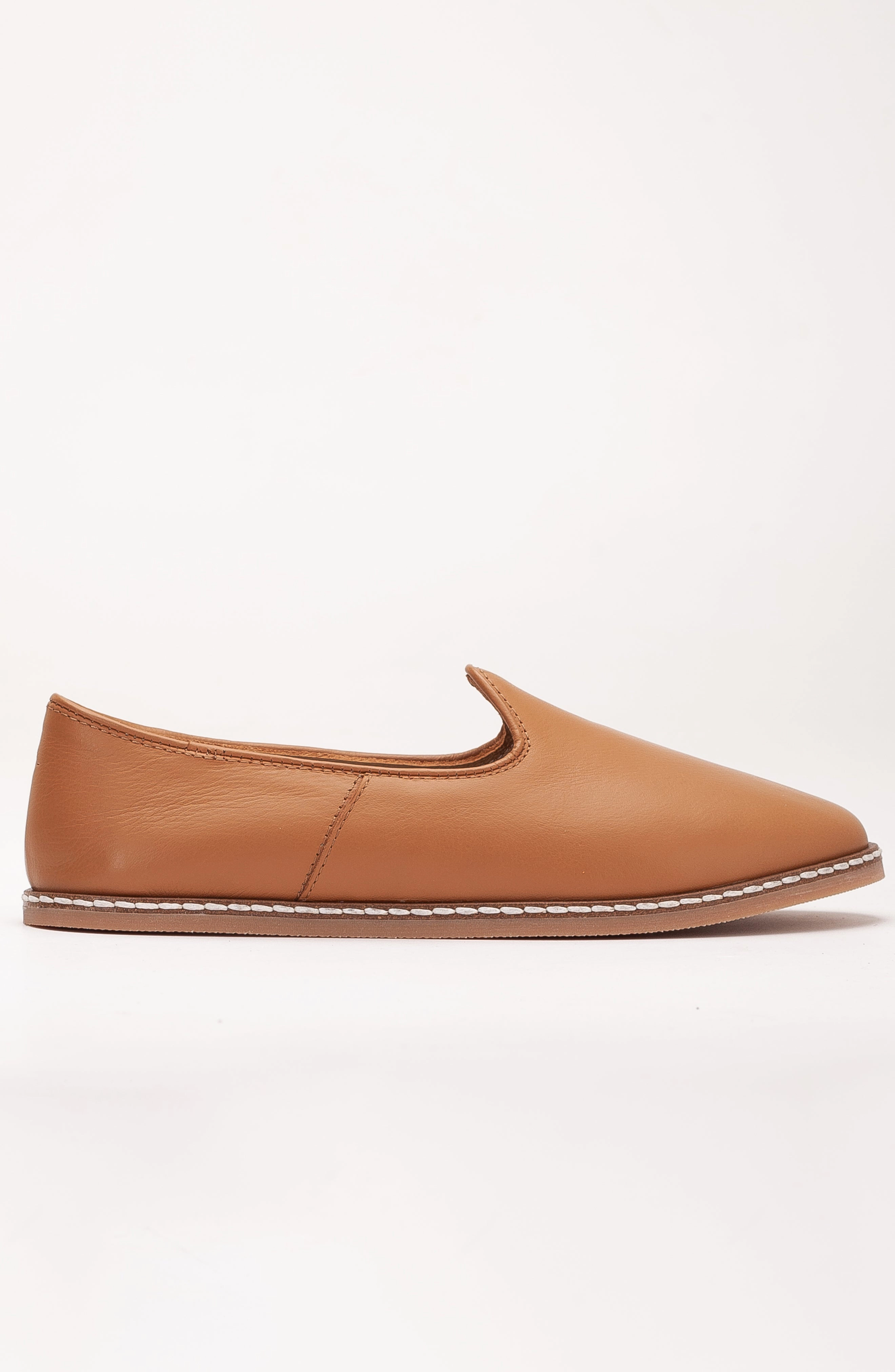 Forever & Always Womens Dalya Leather Slip On Flats