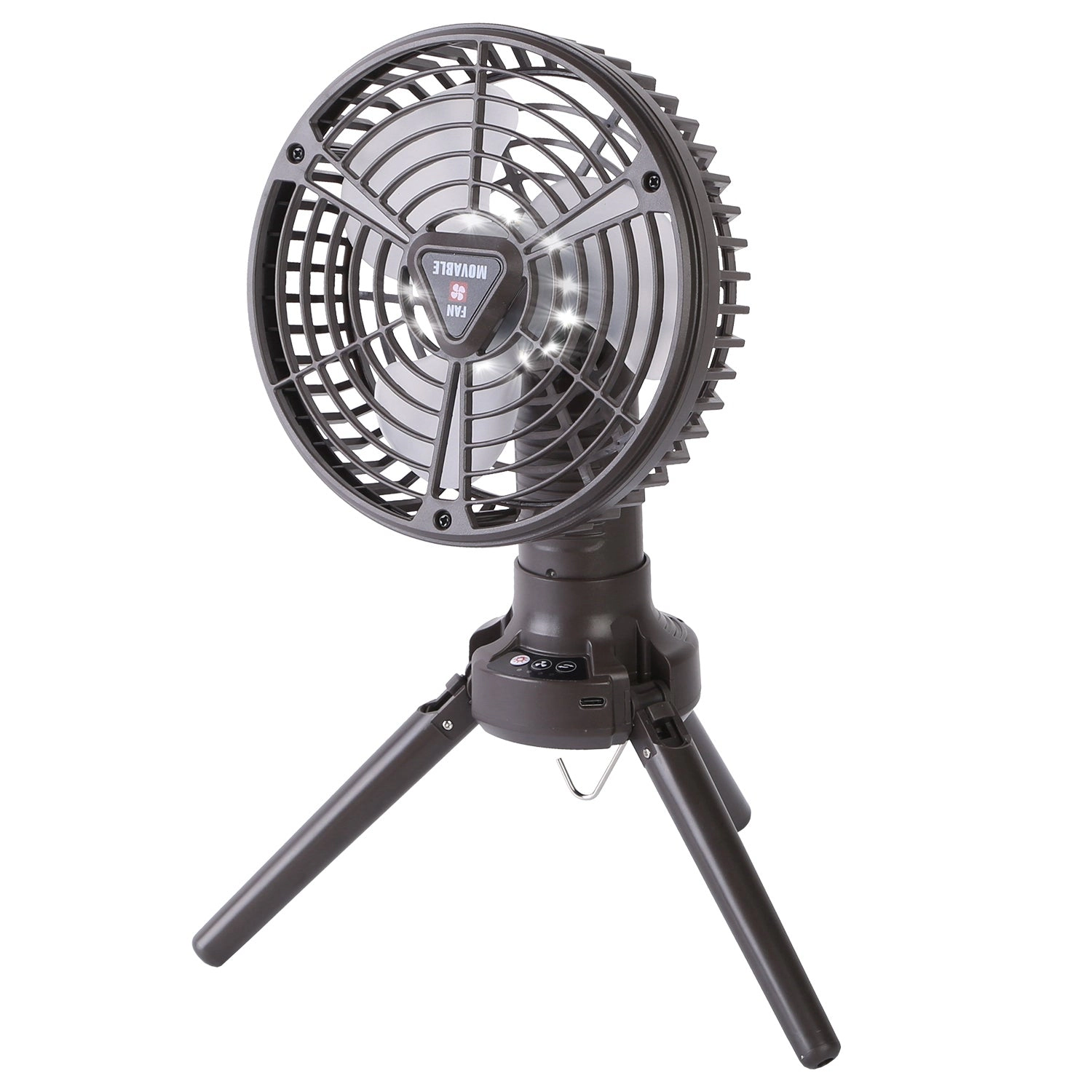 GBruno 10400mAh Rechargeable Camping Fan With LED Light